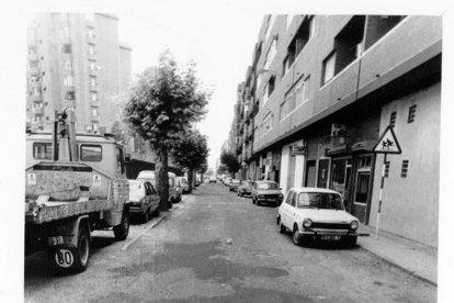 Calle Doctor Moreno en 1984, al fondo la calle Mota. 