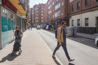 La calle Mota del barrio de La Rubia en la actualidad