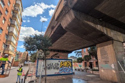 Puente del Arco de Ladrillo por donde ha caído el agua