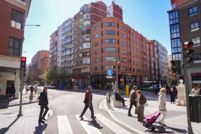 La plaza de la Cruz Verde de Valladolid en la actualidad