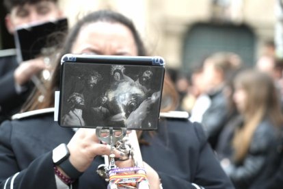 Un momento de la Procesión del Santísimo Rosario del Dolor.
