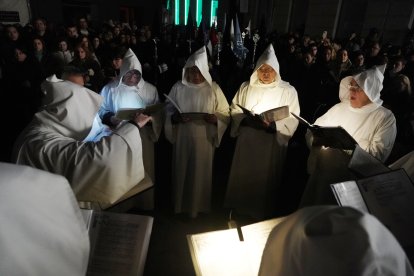 Un momento de la procesión del Cristo de las Mercedes de Valladolid.
