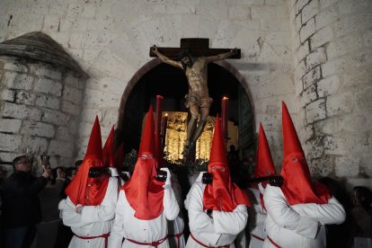 Un momento de la procesión del Cristo de las Mercedes de Valladolid.