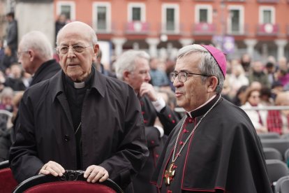 Ricardo Vázquez y Luis Argüello en el Sermón de las Siete Palabras de Valladolid.