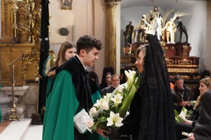 Acto del Ofrecimiento de los Dolores de Valladolid a la virgen de la Vera Cruz.