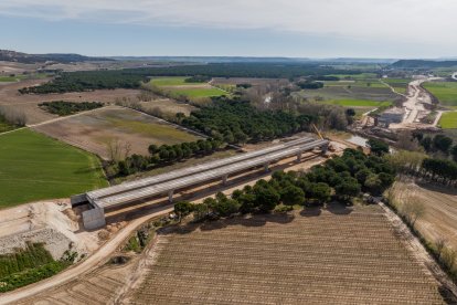 Obras de la A-11 en el tramo Olivares-Quintanilla.