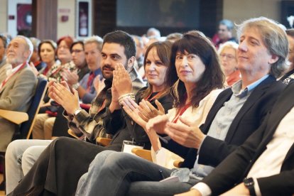 Congreso del PSOE de Valladolid, que contó con la presencia de la ministra Elma Saiz y el secretario del PSOE de Castilla y León, Carlos Martínez.