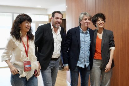 Congreso del PSOE de Valladolid, que contó con la presencia de la ministra Elma Saiz y el secretario del PSOE de Castilla y León, Carlos Martínez.