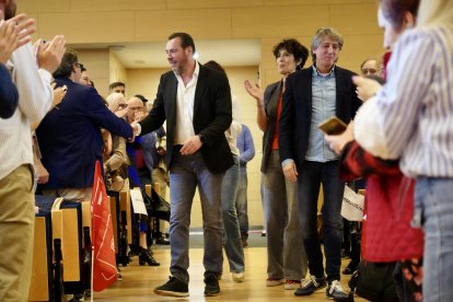 Congreso del PSOE de Valladolid, que contó con la presencia de la ministra Elma Saiz y el secretario del PSOE de Castilla y León, Carlos Martínez.
