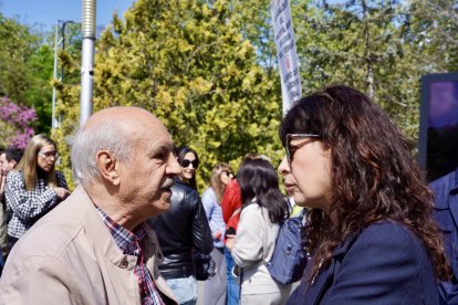 Jn momento de la manifestación del Primero de Mayor en Valladolid.