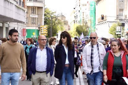Un momento de la manifestación del Primero de Mayo en Valladolid.