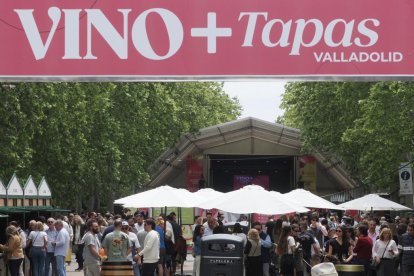 De pinchos y vinos en la Acera de Recoletas por el evento 'Vino + Tapas'
