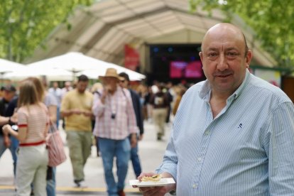Jaime Fernández, presidente de la Asociación Provincial de Empresarios de Hostelería de Valladolid, en el evento 'Vino + Tapas'
