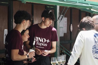 De pinchos y vinos en la Acera de Recoletas por el evento 'Vino + Tapas'