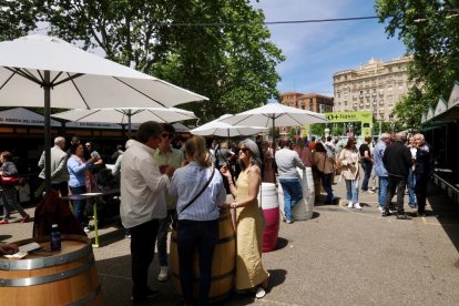 De pinchos y vinos en la Acera de Recoletas por el evento 'Vino + Tapas'