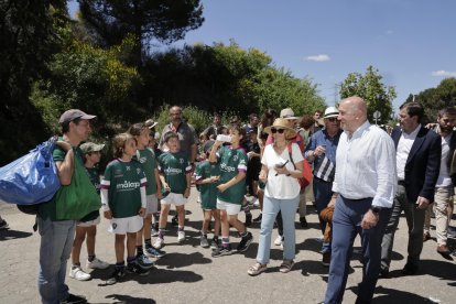 Jesús Julio Carnero llega a Zorrilla para presenciar la final de la Copa del Rey de Rugby.