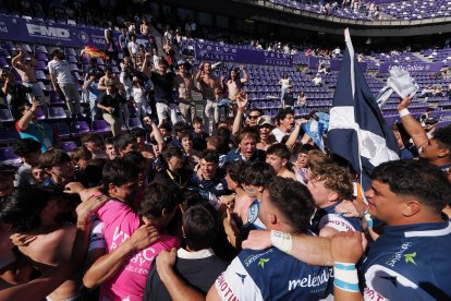 Celebración del VRAC en la final de la Copa del Rey en Zorrilla.