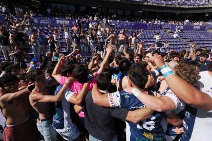 Celebración del VRAC en la final de la Copa del Rey en Zorrilla.