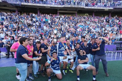 Celebración del VRAC en la final de la Copa del Rey en Zorrilla.