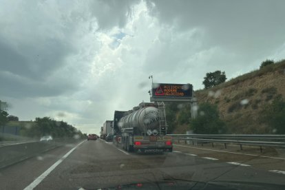 Tráfico en la A-62 en Valladolid.