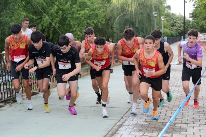 Salida de una de las pruebas de láser-run en Las Moreras.