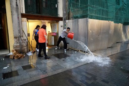 Inundaciones por la fuerte tormenta en Valladolid