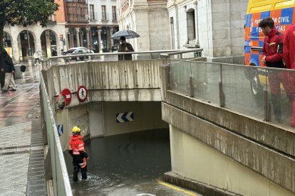 Inundaciones por la fuerte tormenta en Valladolid