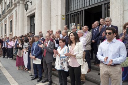 Paro simbólico en la sede judicial de Valladolid para protestar por el proyecto de modificación de la Ley Orgánica de Poder Judicial y del Estatuto Orgánico del Ministerio Fiscal.