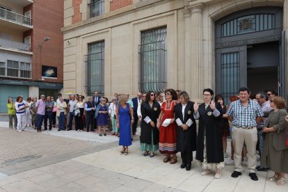 Concentración de jueces y fiscales ante el palacio de Justica de Palencia, a esta concentración tambien se han sumado abogados