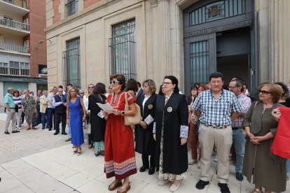 Concentración de jueces y fiscales ante el palacio de Justica de Palencia, a esta concentración tambien se han sumado abogados