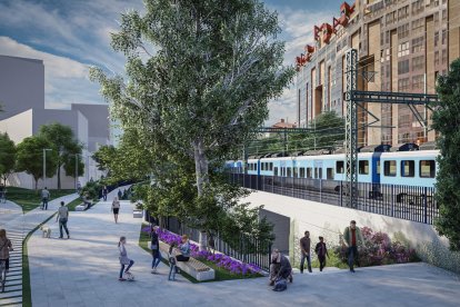 Recreación de los pasos de la integración ferroviaria en Ariza