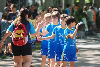 Día del Balonmano en la calle en la Acera de Recoletos.