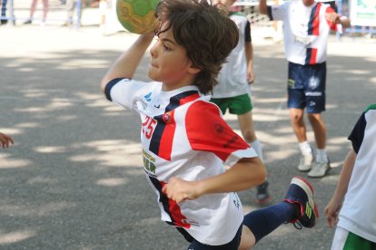 Día del Balonmano en la calle en la Acera de Recoletos.