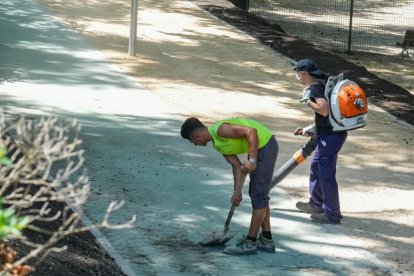 Preparativos para inaugurar el carril bici de Isabel La Católica.