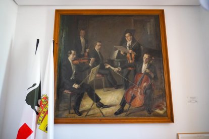 Cuadro del pintor Juan Antonio Morales Ruiz que se encuentra en el Ayuntamiento.