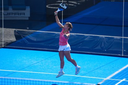 Bea Caldera en cuartos de final del Valladolid Premier Padel P2.
