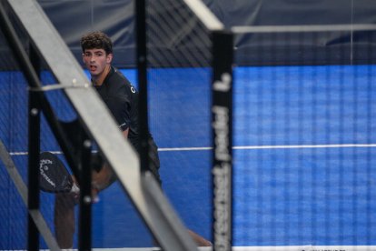 Arturo Coello en cuartos del Premier Pádel de Valladolid.