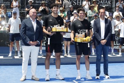 Finales del Valladolid Premier Pádel P2 en la Plaza Mayor.
