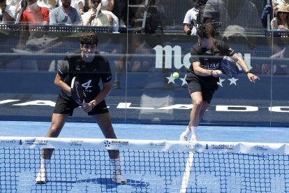 Finales del Valladolid Premier Pádel P2 en la Plaza Mayor.