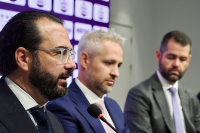 Víctor Orta en su presentación como director deportivo del Real Valladolid.