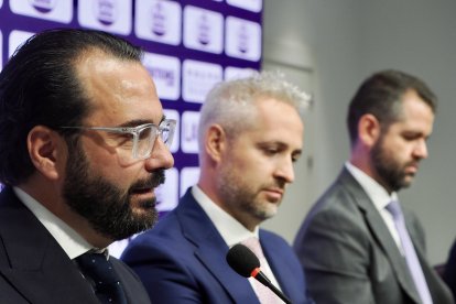 Víctor Orta en su presentación como director deportivo del Real Valladolid.