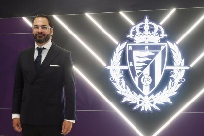 Víctor Orta en su presentación como director deportivo del Real Valladolid.