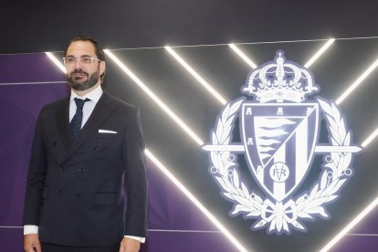 Víctor Orta en su presentación como director deportivo del Real Valladolid.