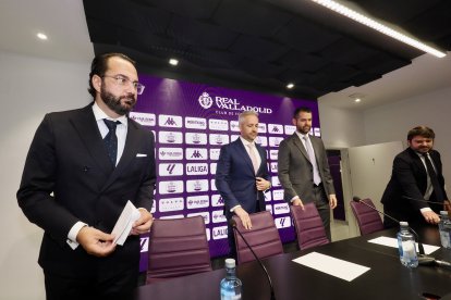 Víctor Orta en su presentación como director deportivo del Real Valladolid.