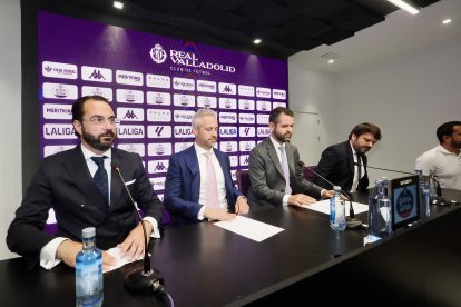 Víctor Orta en su presentación como director deportivo del Real Valladolid.