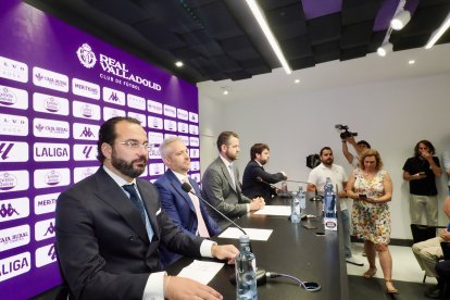 Víctor Orta en su presentación como director deportivo del Real Valladolid.
