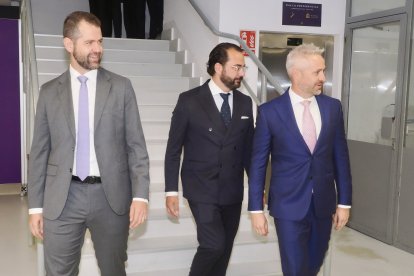 Víctor Orta en su presentación como director deportivo del Real Valladolid.