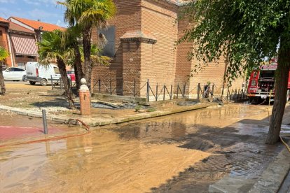 Cuantiosos daños en cultivos y viviendas por la tromba en Rueda.