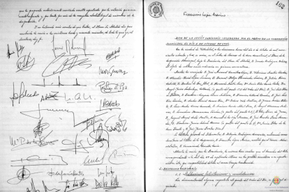 Imagen del acta del acuerdo de 1983 para fundir IBI y basuras en un solo tributo.