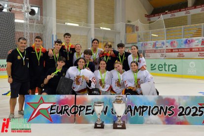 España, campeona de Europa en hockey línea.